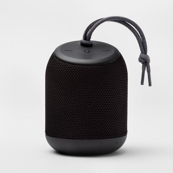 Heyday Cylinder Portable Bluetooth Speaker With Strap- Black - Picture 2 of 3